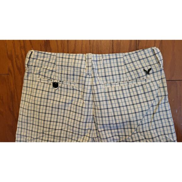 American Eagle Outfitters Shorts Men Size 32 Plaid Multi-Color Blue & Ivory - Picture 5 of 16